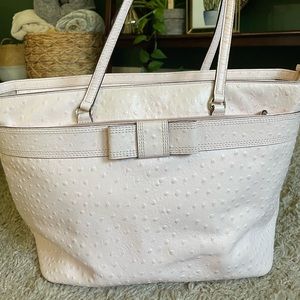Kate Spade pink ostrich tote